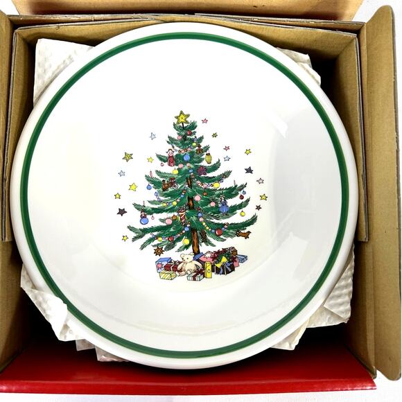 Nikko Japan Christmastime Collection 8.5" Pasta Bowls-Set of 4 in Box-Excellent! - Picture 2 of 6
